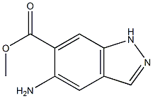 Structure of 1H-Indazole-6-carboxylic acid, 5-amino-, methyl ester