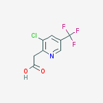 3-Chloro-5-(trifluoromethyl)pyridine-2-acetic acid结构式