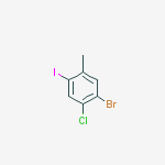 Structure of 1-bromo-2-chloro-4-iodo-5-methylbenzene