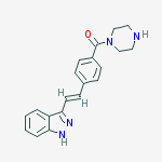 Structure of [4-[2-(1H-Indazol-3-yl)ethenyl]phenyl]-1-piperazinylmethanone
