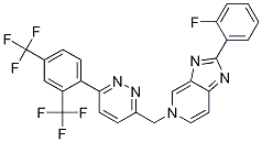 Structure of 5-((6-(2,4-bis(TrifluoroMethyl)phenyl)pyridazin-3-yl)Methyl)-2-(2-fluorophenyl)-5H-iMidazo[4,5-c]pyridine