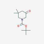 tert-butyl 3,3-dimethyl-5-oxopiperidine-1-carboxylate结构式