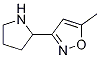 Structure of Isoxazole,5-methyl-3-(2-pyrrolidinyl)-