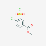 Structure of methyl 4-chloro-3-chlorosulfonyl-benzoate