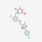 Structure of 2-[[5-[[2-(4-chlorophenyl)-5-methyl-1,3-oxazol-4-yl]methoxy]-2-fluorophenyl]methyl-methoxycarbonylamino]acetic Acid