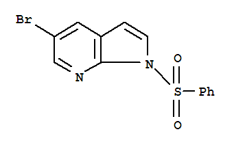 Structure of 5-Bromo-1-(phenylsulfonyl)-1-hydropyrrolo[2,3-b]pyridine