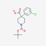 Structure of 1-Boc-4-(3-Chlorophenyl)-4-piperidinecarboxylic acid