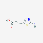 3-(2-Aminothiazol-5-yl)propanoic acid结构式