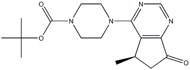 Structure of tert-Butyl (R)-4-(5-methyl-7-oxo-6,7-dihydro-5H-cyclopenta[d]pyrimidin-4-yl)piperazine-1-carboxylate