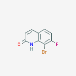 8-BroMo-7-fluoroquinolin-2(1H)-one结构式