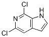 Structure of 5,7-dichloro-1H-pyrrolo[2,3-c]pyridine