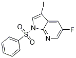 1H-Pyrrolo[2,3-b]pyridine, 5-fluoro-3-iodo-1-(phenylsulfonyl)-结构式