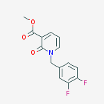 Methyl 1-(3,4-difluorobenzyl)-2-oxo-1,2-dihydropyridine-3-carboxylate结构式