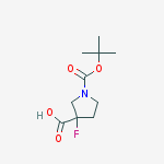 Structure of 1-(TERT-BUTOXYCARBONYL)-3-FLUOROPYRROLIDINE-3-CARBOXYLIC ACID
