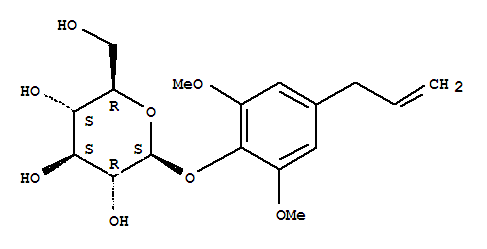 b-D-Glucopyranoside,2,6-dimethoxy-4-(2-propen-1-yl)phenyl结构式