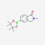 Structure of 2-methyl-5-(4,4,5,5-tetramethyl-1,3,2-dioxaborolan-2-yl)isoindolin-1-one