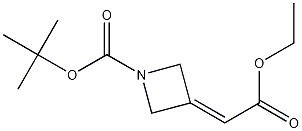 Structure of 3-Ethoxycarbonylmethylene-azetidine-1-carboxylic acid tert-butyl ester