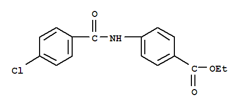 Structure of Benzoic acid, 4-[(4-chlorobenzoyl)amino]-, ethyl ester