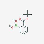 Structure of (2-{[(2-methyl-2-propanyl)oxy]carbonyl}phenyl)boronic Acid
