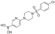Structure of 2-[4-(4-Chlorophenylsulfonyl)piperazin-1-yl]pyridine-5-boronic acid
