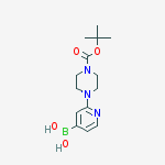 Structure of 2-(4-(TERT-BUTOXYCARBONYL)PIPERAZIN-1-YL)PYRIDIN-4-YLBORONIC ACID