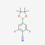 Structure of 4-Cyano-3,5-difluorobenzeneboronic acid pinacol ester, 96%