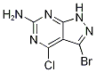 Structure of 3-bromo-4-chloro-1H-pyrazolo[3,4-d]pyrimidin-6-amine
