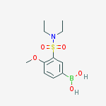 Structure of B-[3-[(diethylamino)sulfonyl]-4-methoxyphenyl]Boronic acid