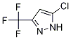 Structure of 1H-Pyrazole,5-chloro-3-(trifluoromethyl)-