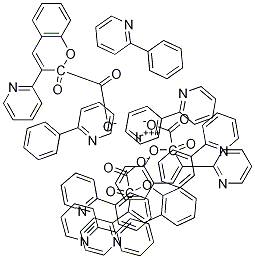 Structure of [2-Oxo-3-(2-pyridinyl)-2H-1-benzopyran-4-yl]bis[2-(2-pyridinyl)phenyl]iridium