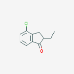 Structure of 4-chloro-2-ethyl-2,3-dihydro-1H-Inden-1-one