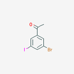 Structure of 3'-bromo-5'-iodoacetophenone