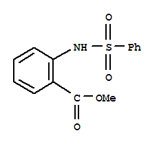 Structure of benzoic acid, 2-[(phenylsulfonyl)amino]-, methyl ester