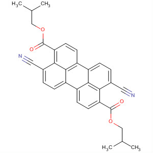 Structure of 3,9-Perylenedicarboxylic acid, 4,10-dicyano-, bis(2-methylpropyl) ester
