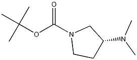 Structure of 1-Pyrrolidinecarboxylicacid, 3-(dimethylamino)-, 1,1-dimethylethyl ester, (3R)-