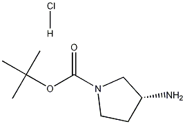 Structure of 3-Amino-1-pyrrolidinecarboxylic acid tert-butyl ester hydrochloride