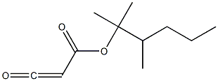 Structure of 2-propenonic acid,2-Methyl(-,1,1-diMethylpentyl) ester