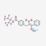 Structure of Sodium;3-[[4-(1,1,1,3,3,3-hexafluoro-2-methylpropan-2-yl)oxycarbonylphenyl]methyl]-2-oxochromen-4-olate