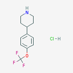 Structure of 4-(4-(Trifluoromethoxy)phenyl)piperidine hydrochloride