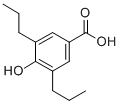 4-hydroxy-3,5-dipropyl-benzoic acid结构式