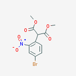 Structure of Propanedioic acid, (4-bromo-2-nitrophenyl)-, dimethyl ester
