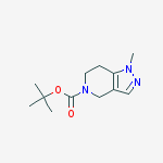 tert-Butyl 1-methyl-6,7-dihydro-1H-pyrazolo[4,3-c]pyridine-5(4H)-carboxylate结构式