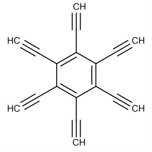 Structure of Benzene, hexaethynyl-