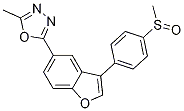Structure of 2-Methyl-5-[3-[4-(methylsulfinyl)phenyl]-5-benzofuranyl]-1,3,4-oxadiazole