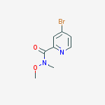 Structure of 4-bromo-n-methoxy-n-methylpyridine-2-carboxamide