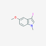 Structure of 3-iodo-5-methoxy-1-methyl-1H-Indole