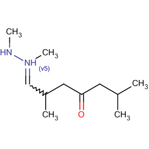 Structure of 4-Heptanone, 2,6-dimethyl-, dimethylhydrazone