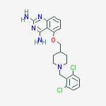 5-[[1-[(2,6-dichlorophenyl)methyl]piperidin-4-yl]methoxy]quinazoline-2,4-diamine结构式