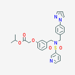 Structure of Propan-2-yl 2-[3-[[(4-pyrazol-1-ylphenyl)methyl-pyridin-3-ylsulfonylamino]methyl]phenoxy]acetate