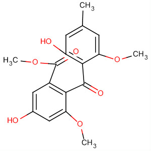 Benzoic acid,5-hydroxy-2-(2-hydroxy-6-methoxy-4-methylbenzoyl)-3-methoxy-, methylester结构式